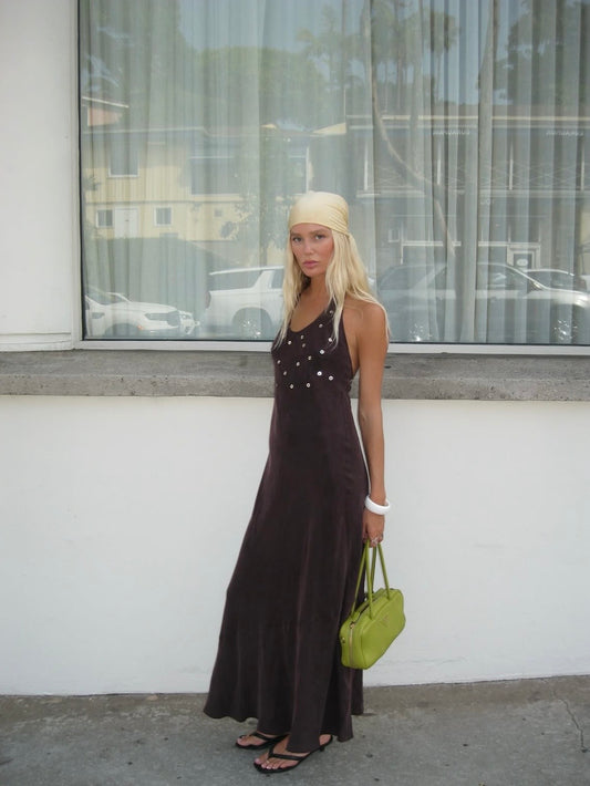 Daliah Maxi Dress in Wine