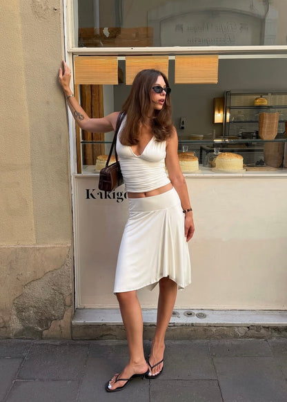 Solis Top & Lainie Skirt Set in Coconut Milk