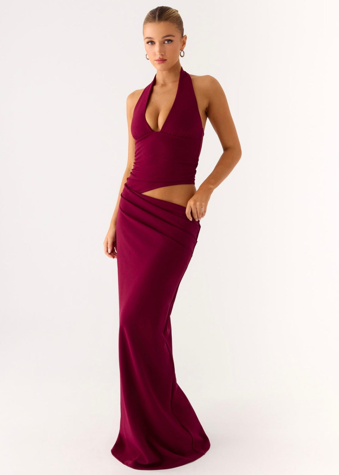 Almost Love Maxi Dress in Plum