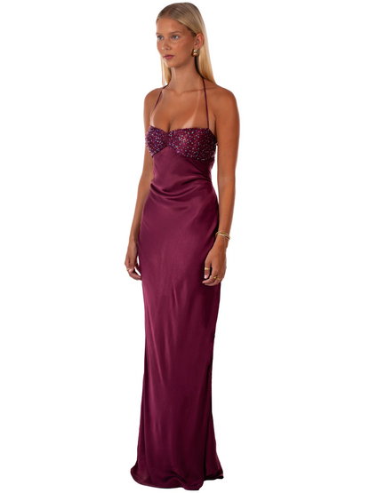 Jade Maxi Dress in Berry