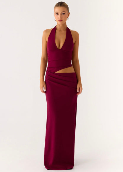 Almost Love Maxi Dress in Plum
