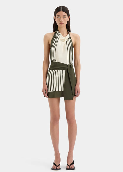 Leilana Mini Dress in Garden Stripe