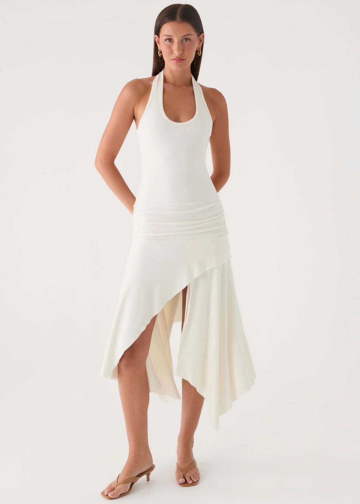 Alise Midi Dress in White