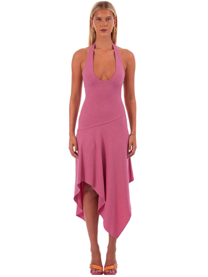 Lana Midi Dress in Hibiscus