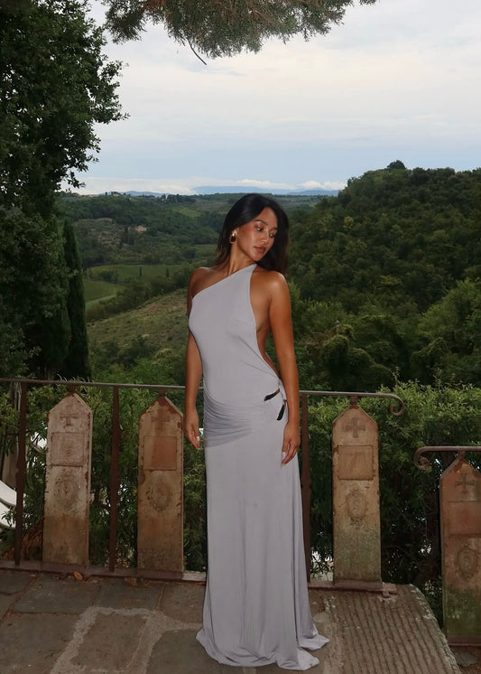 Gaia Gown in Silver Grey