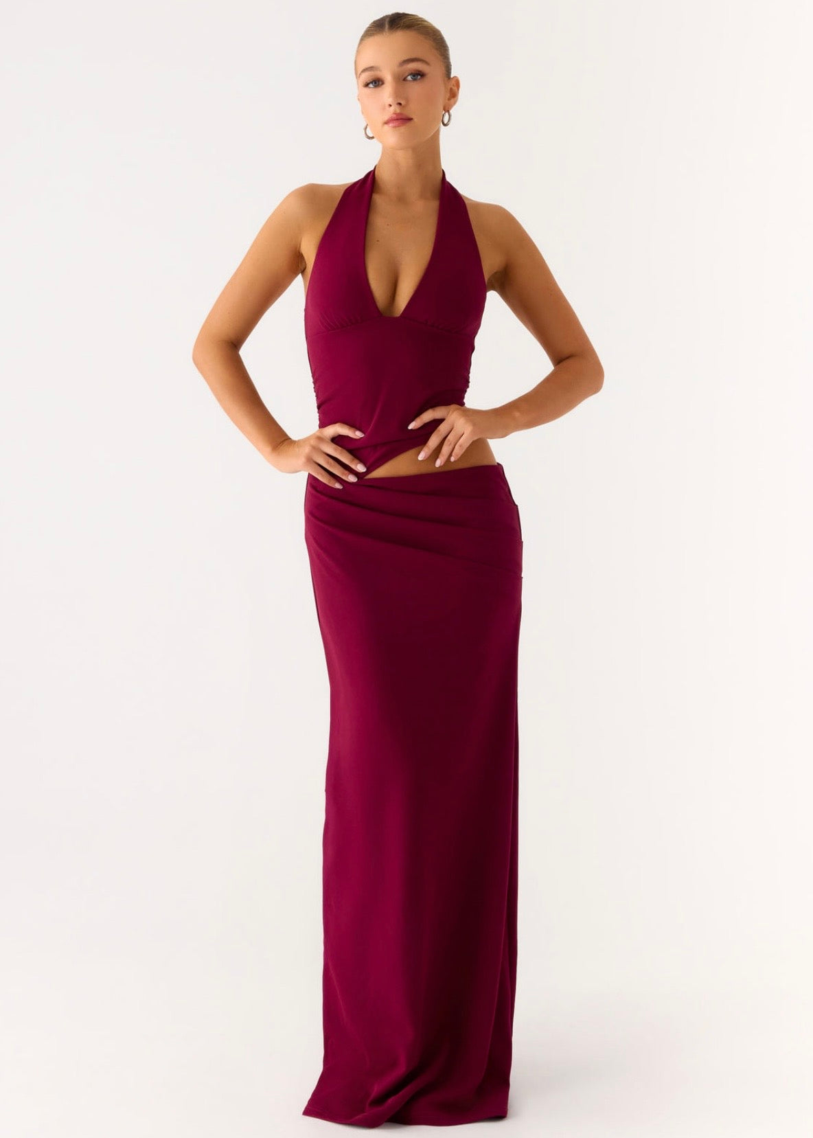 Almost Love Maxi Dress in Plum