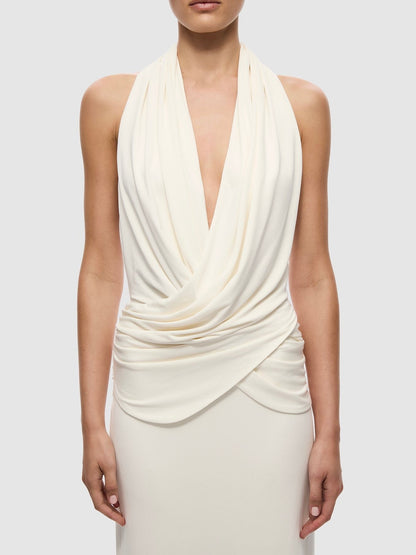 Cabana Cupro Dress in Ivory