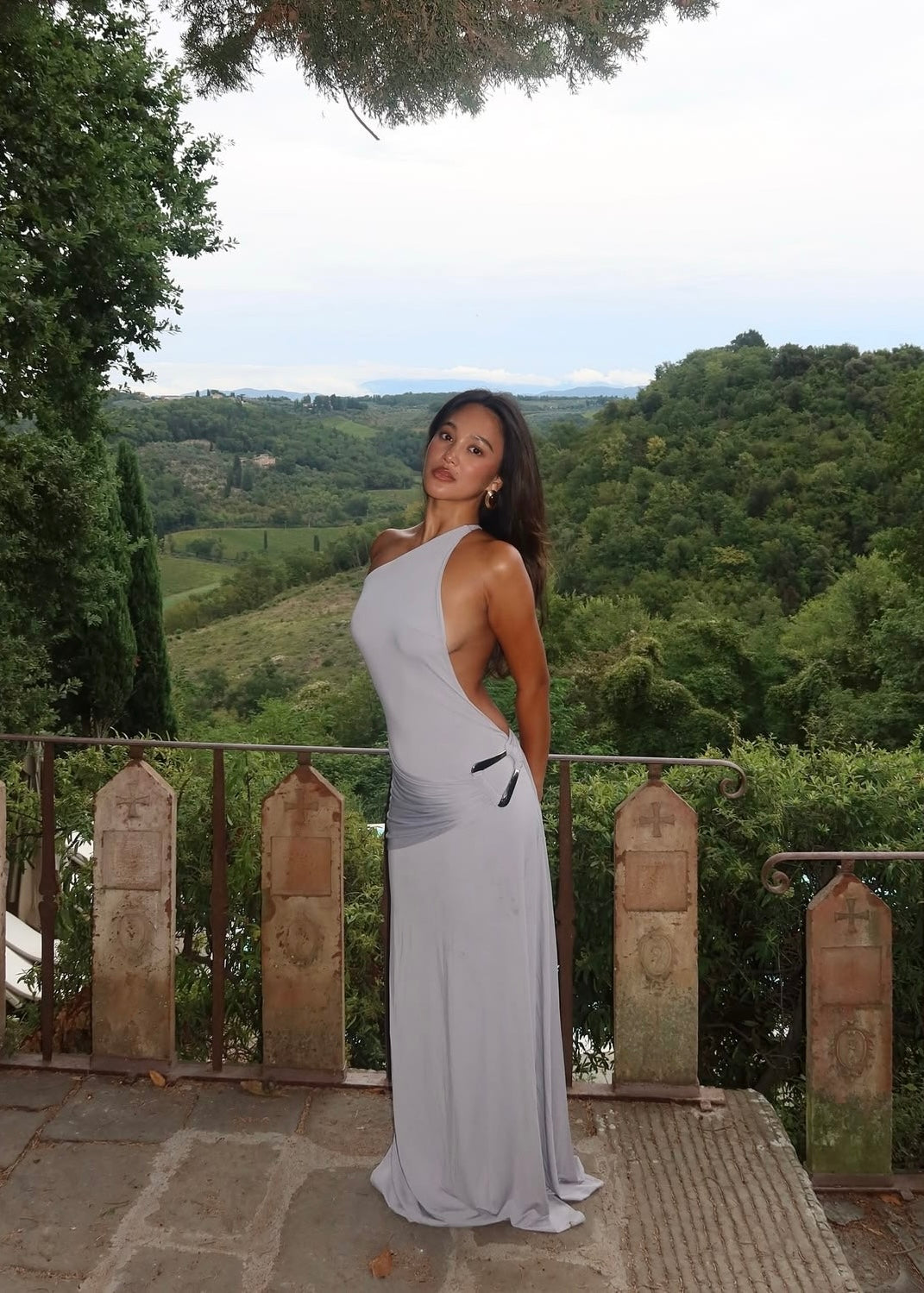 Gaia Gown in Silver Grey