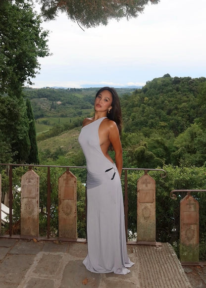 Gaia Gown in Silver Grey