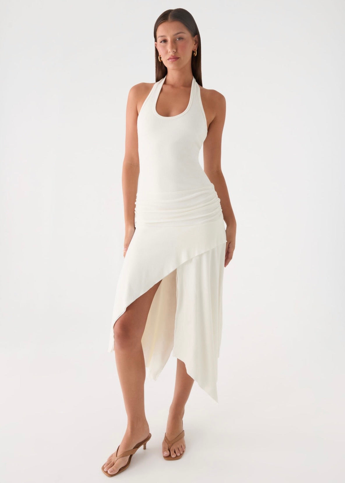 Alise Midi Dress in White