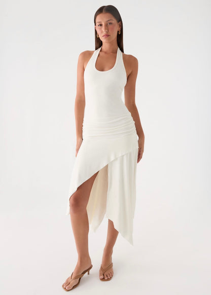 Alise Midi Dress in White