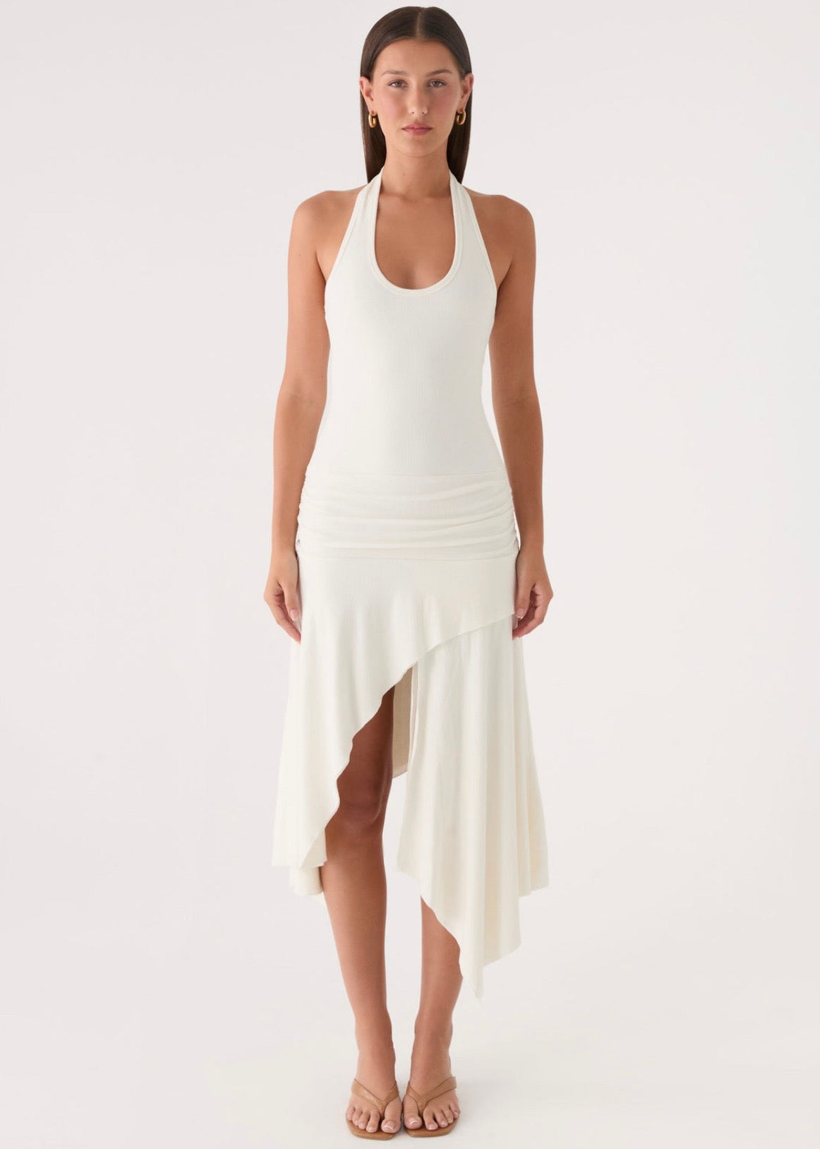 Alise Midi Dress in White