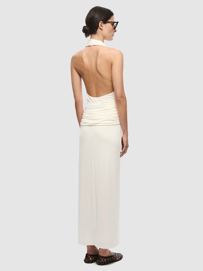 Cabana Cupro Dress in Ivory