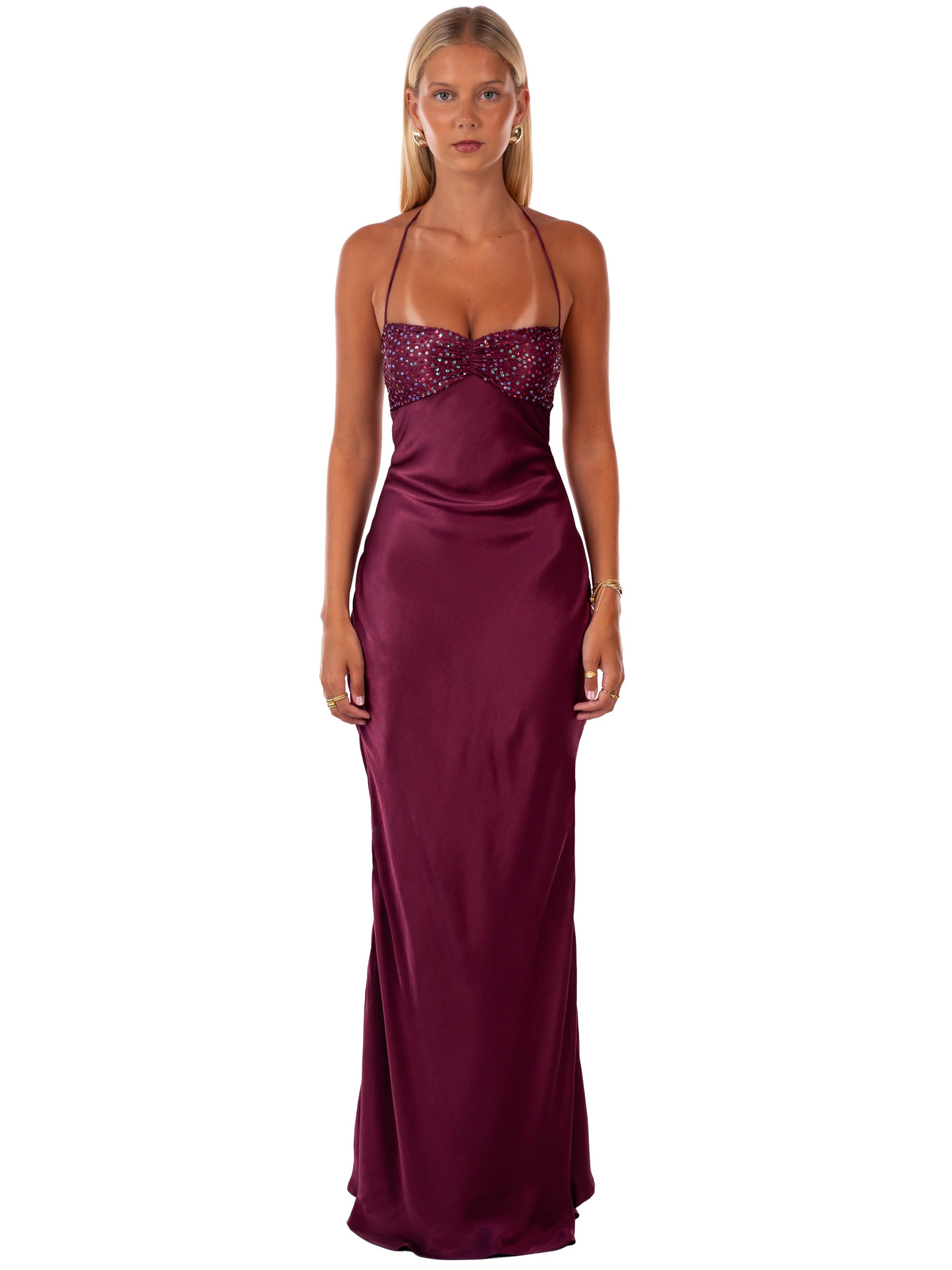 Jade Maxi Dress in Berry