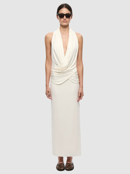 Cabana Cupro Dress in Ivory