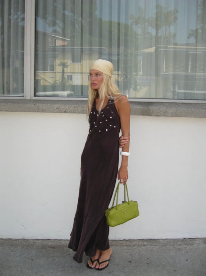 Daliah Maxi Dress in Wine