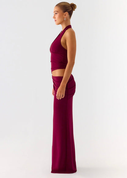 Almost Love Maxi Dress in Plum