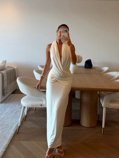 Cabana Cupro Dress in Ivory