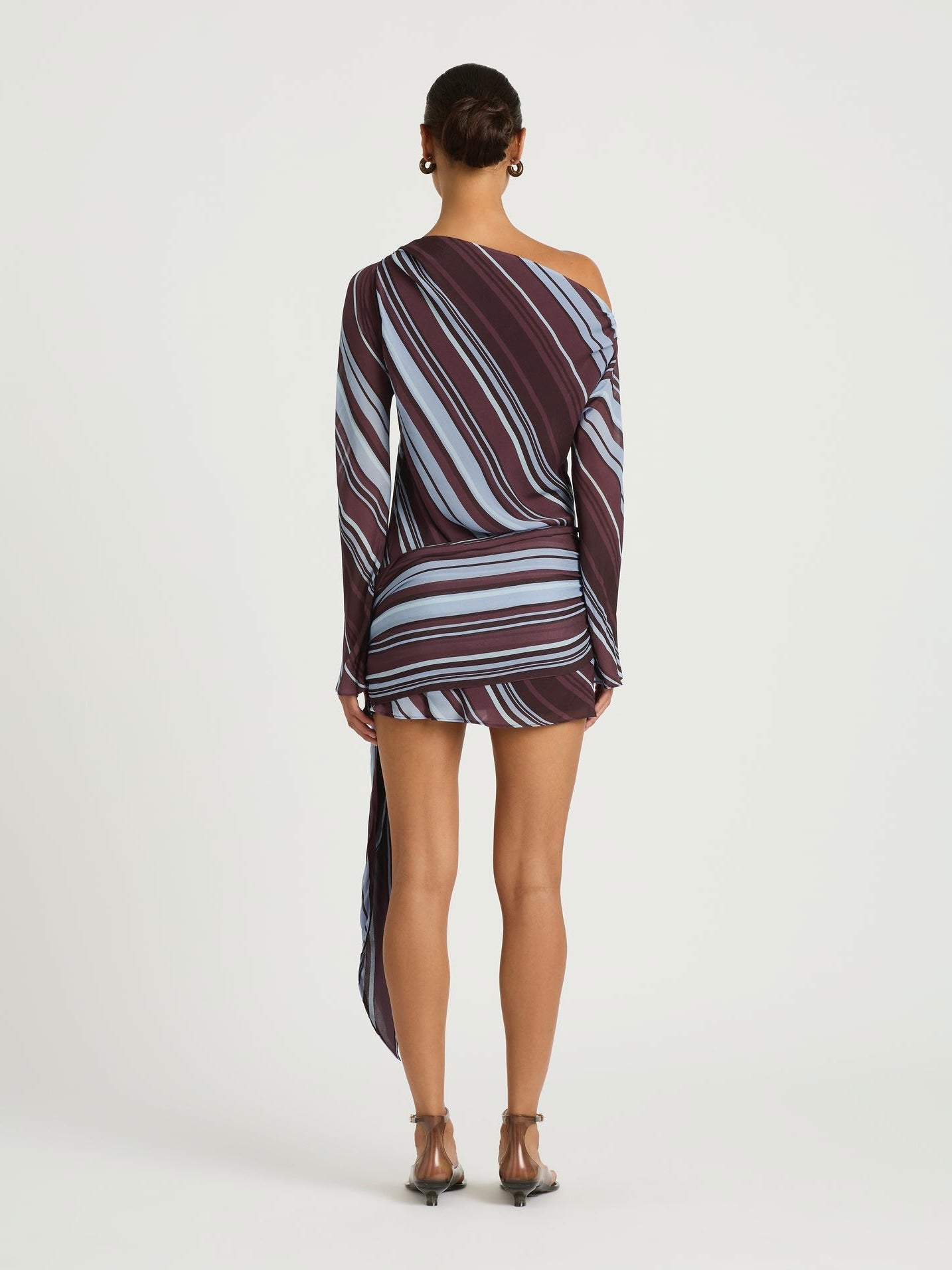 Elise Mini Dress in Midnight Stripe